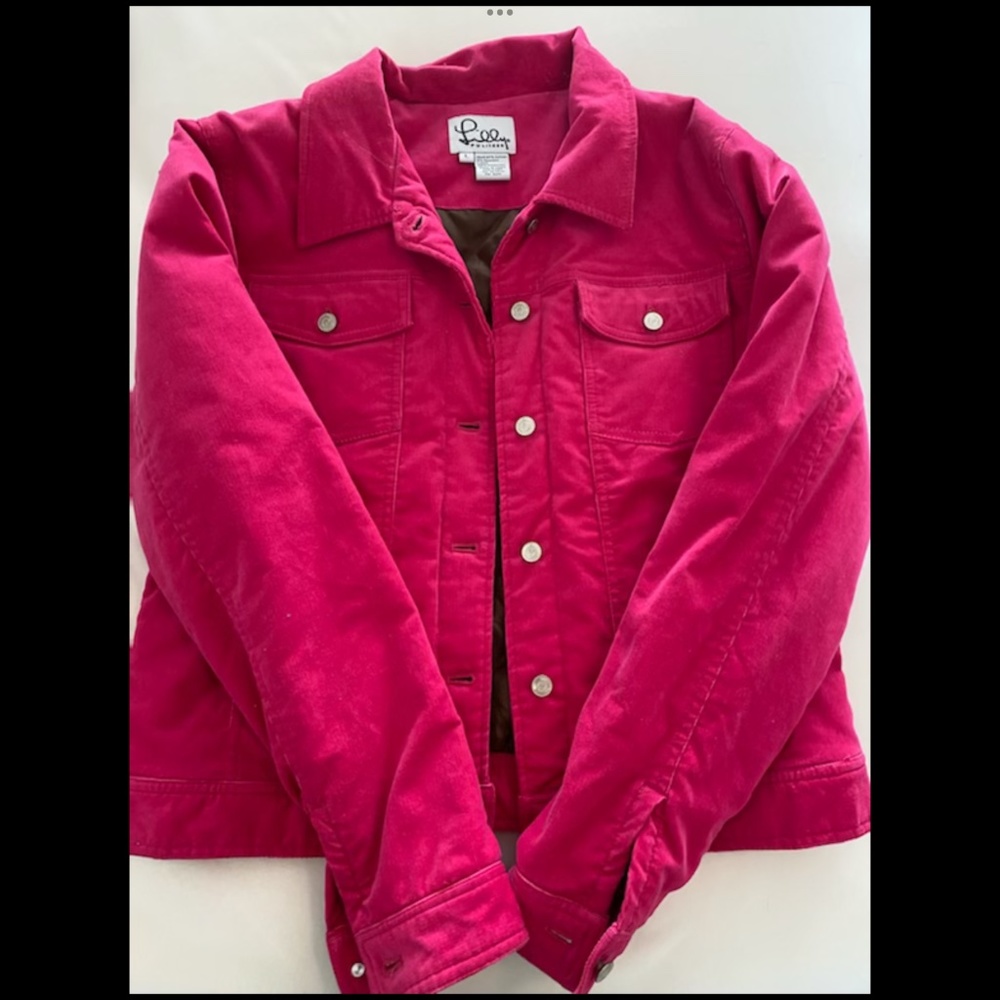 Lilly Pulitzer Hot Pink Corduroy Jacket NWOT